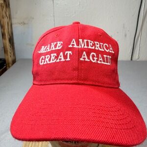 Red Make America Great Again MAGA Hat Embroidered USA Flag Donald Trump
